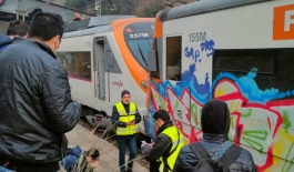 Ispanijoje traukinių susidūrimo metu buvo sužeisti 155 žmonės